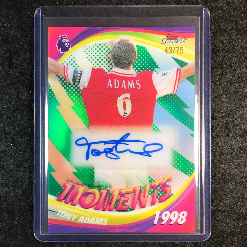 2026 Topps Finest Premier League TONY ADAMS Finest Moments Auto Green 43/75