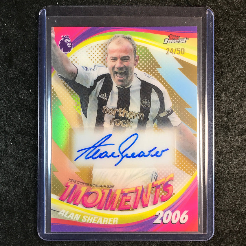 2026 Topps Finest Premier League ALAN SHEARER Finest Moments Auto Gold 24/50