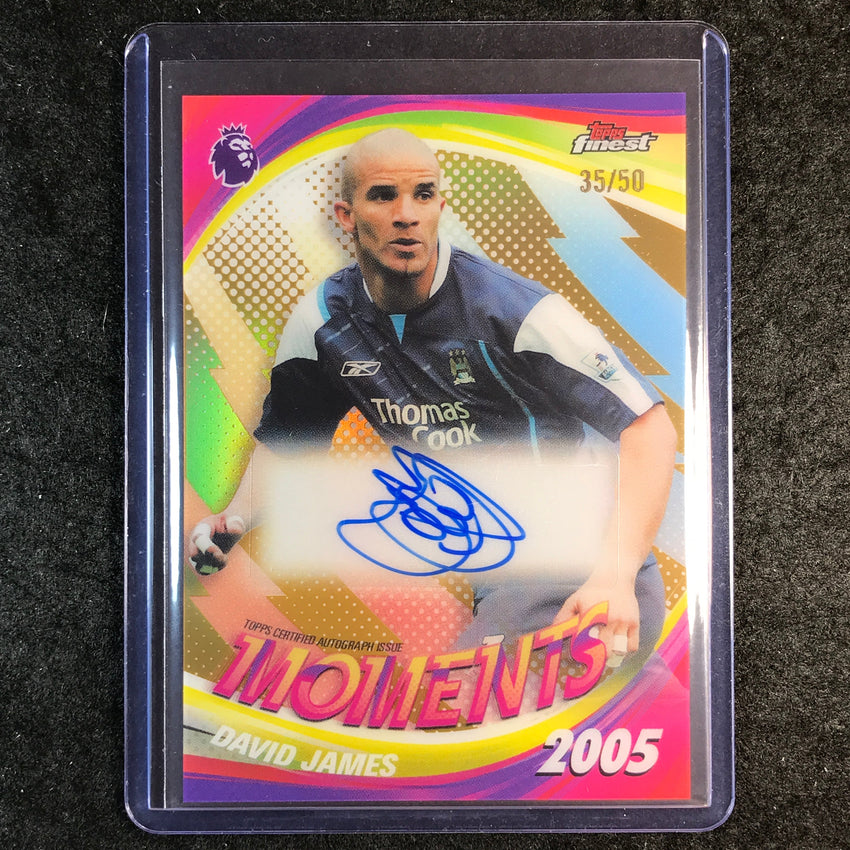 2026 Topps Finest Premier League DAVID JAMES Finest Moments Auto Gold 35/50