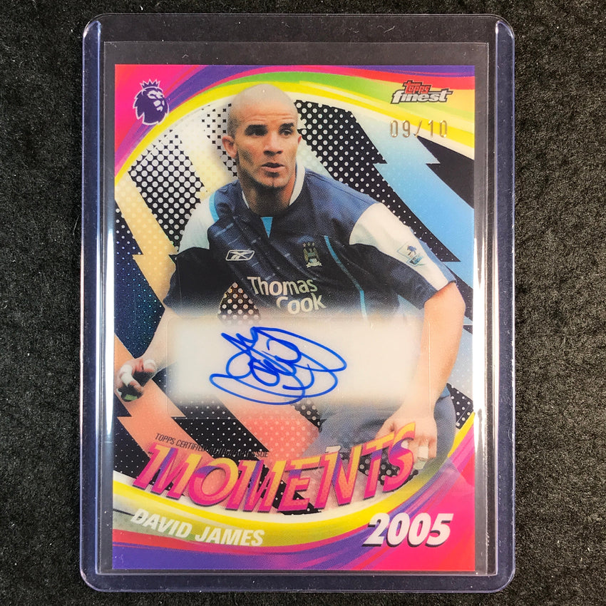 2026 Topps Finest Premier League DAVID JAMES Finest Moments Auto Black 9/10