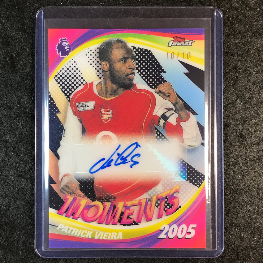 2026 Topps Finest Premier League PATRICK VIEIRA Finest Moments Auto Black 10/10
