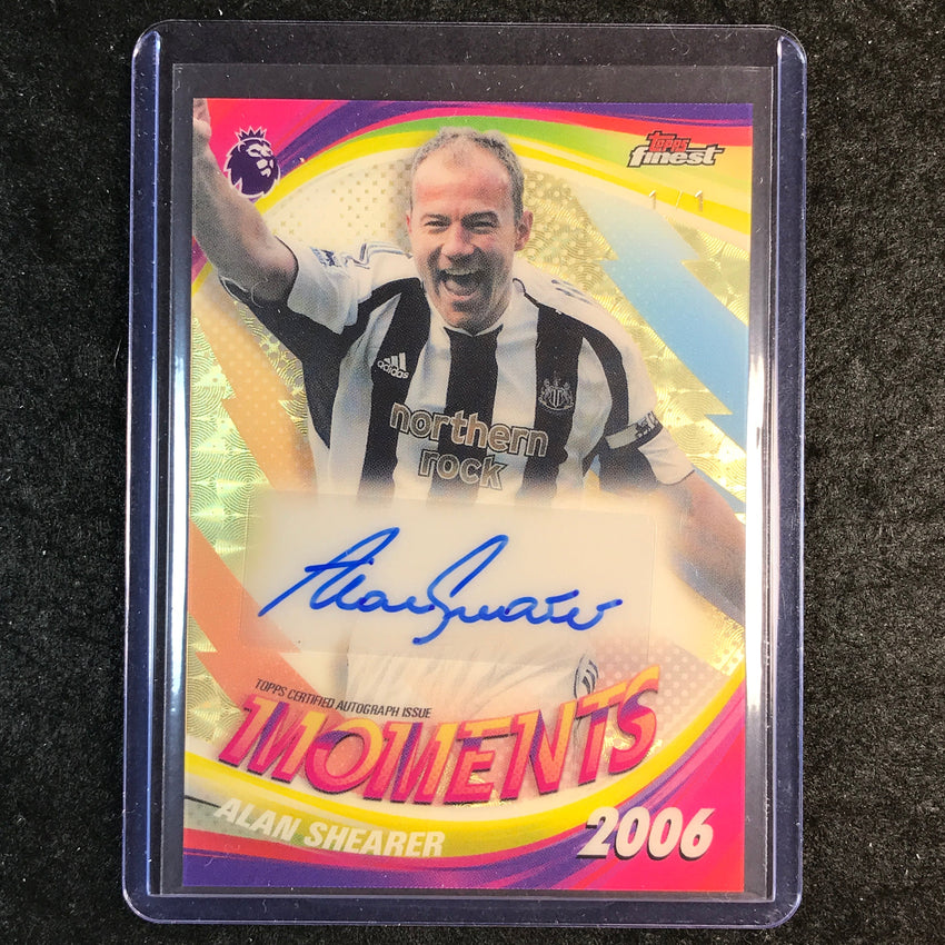 2026 Topps Finest Premier League ALAN SHEARER Moments Auto Superfractor 1/1