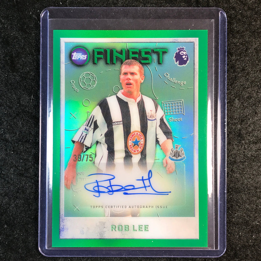 2026 Topps Finest Premier League ROB LEE Finest Seasons Auto Green 39/75