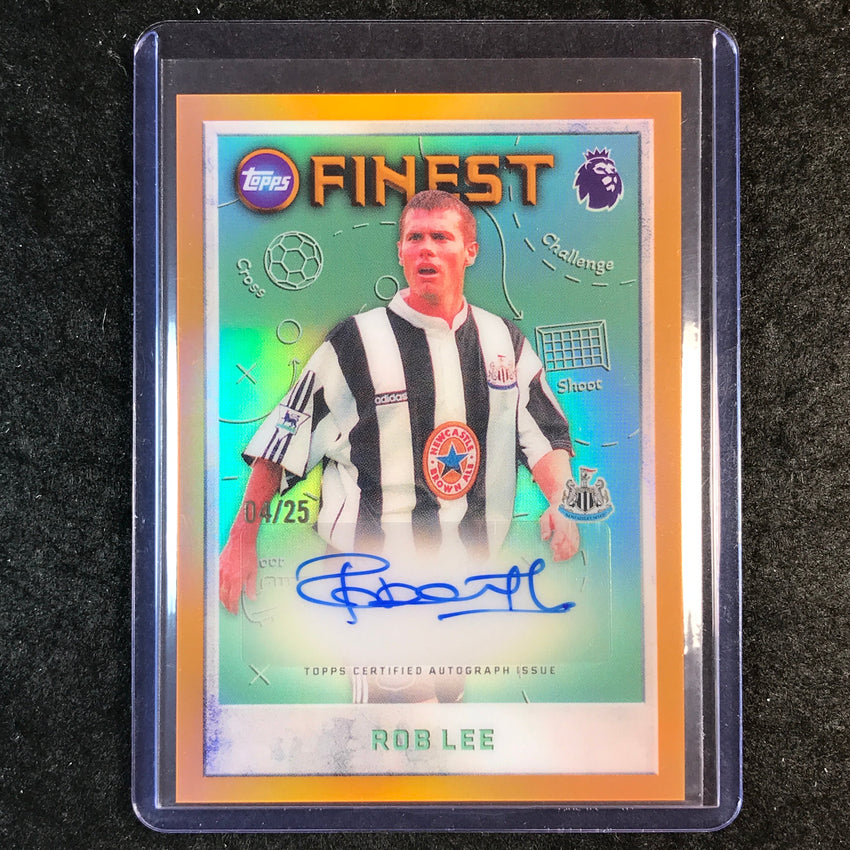 2026 Topps Finest Premier League ROB LEE Finest Seasons Auto Orange 4/25