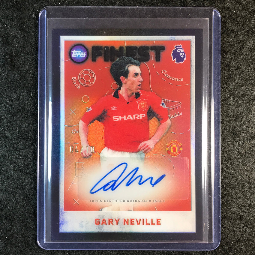 2026 Topps Finest Premier League GARY NEVILLE Finest Seasons Auto Black 4/10