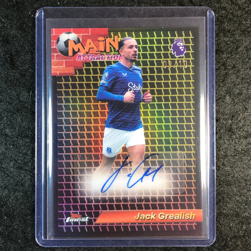 2026 Topps Finest Premier League JACK GREALISH Main Attractions Auto Black 9/10