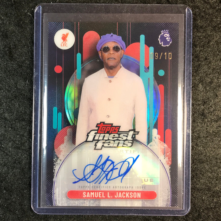 2026 Topps Finest Premier League SAMUEL L. JACKSON Finest Fans Auto Black 9/10