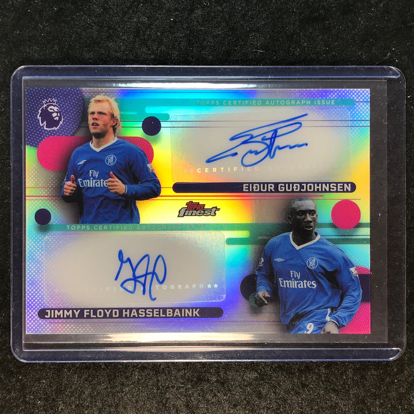 2026 Topps Finest Premier League GUDJOHNSEN HASSELBAINK Dual Auto #FP-GH