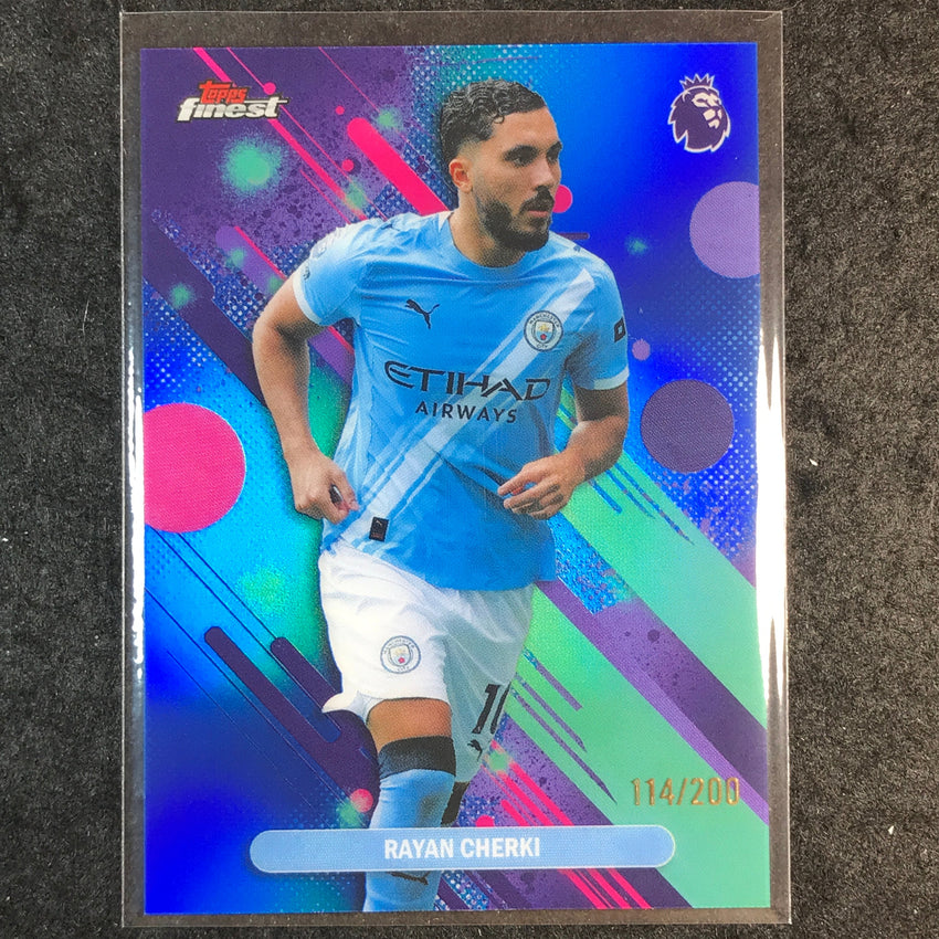 2026 Topps Finest Premier League RAYAN CHERKI Common Blue /200 #62