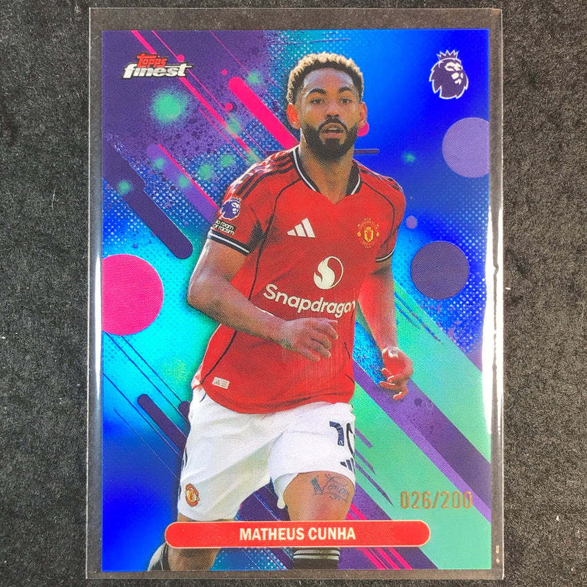 2026 Topps Finest Premier League MATHEUS CUNHA Common Blue /200 #68