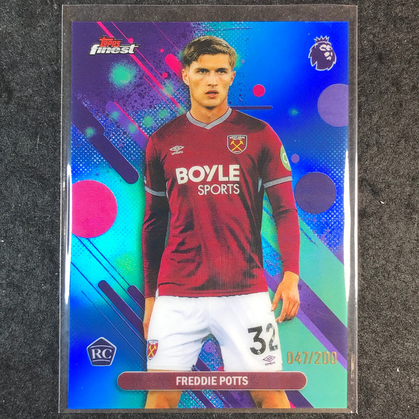 2026 Topps Finest Premier League FREDDIE POTTS Rookie Common Blue /200 #96