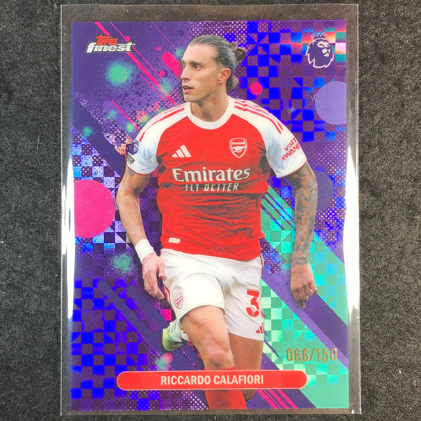 2026 Topps Finest Premier League RICCARDO CALAFIORI Purple Checker /150 #7