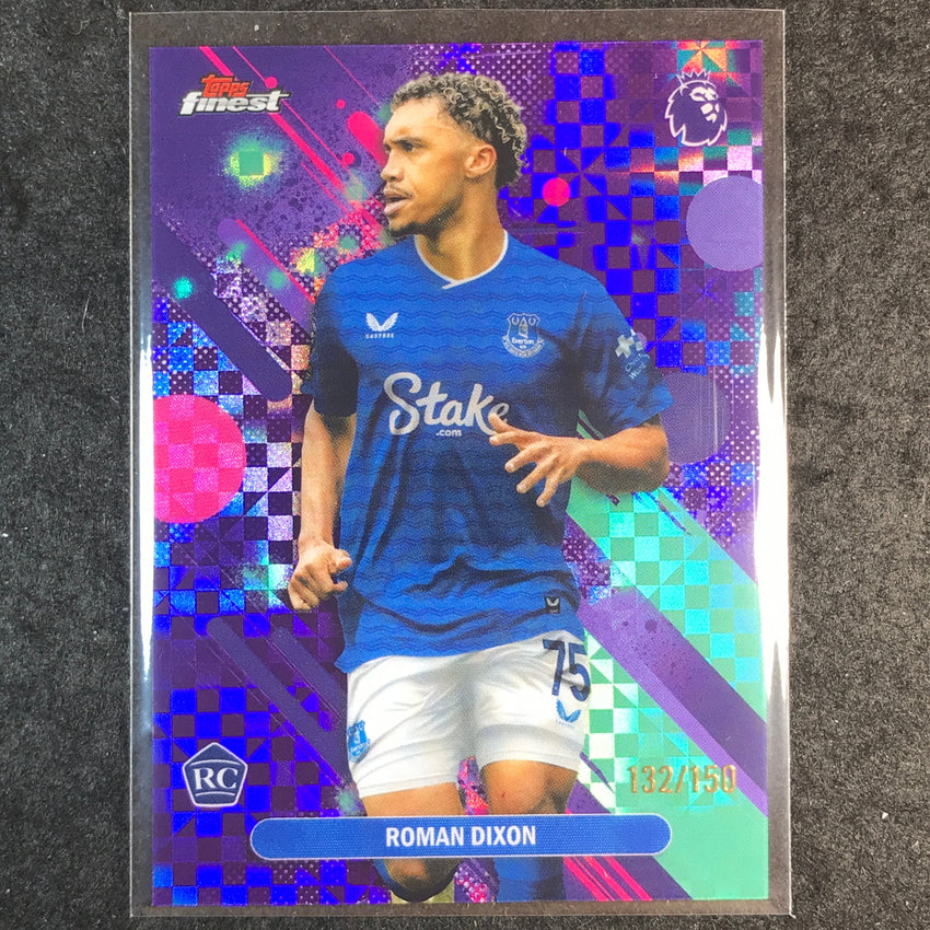 2026 Topps Finest Premier League ROMAN DIXON Rookie Purple Checker /150 #41