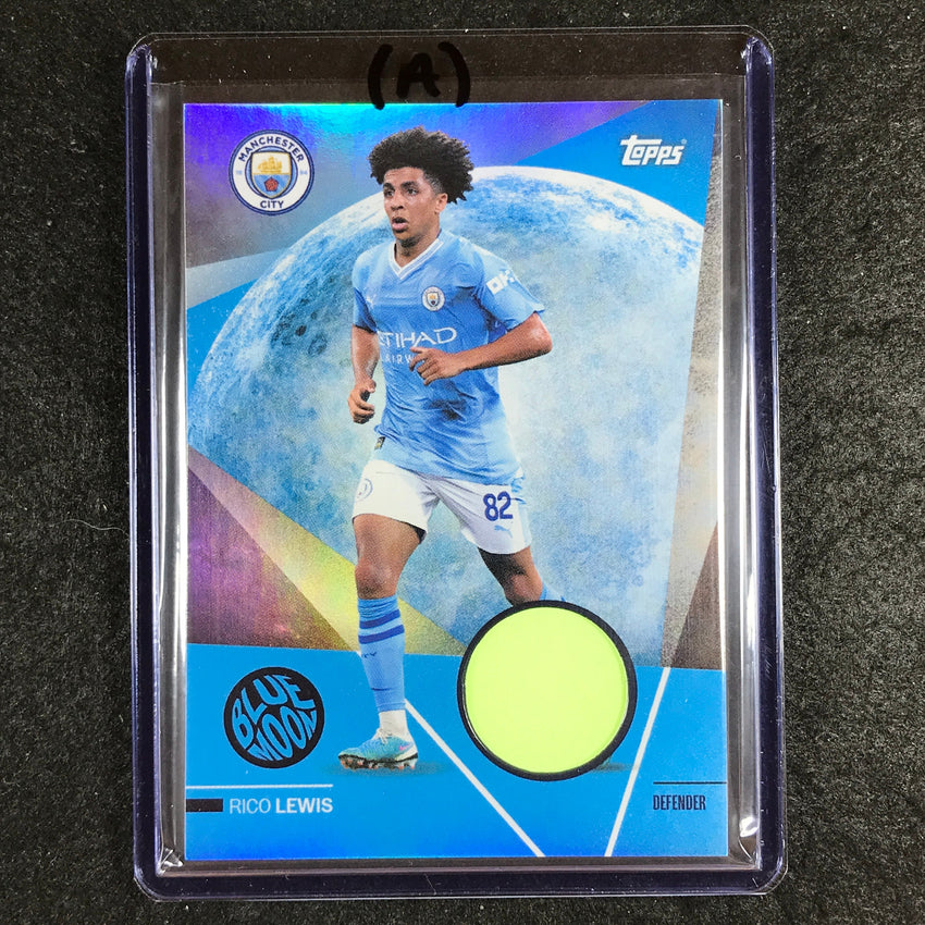 2023-24 Topps Manchester City RICO LEWIS Blue Moon Jersey Relic #RL (A)