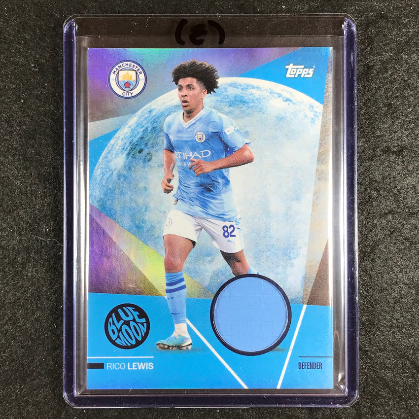 2023-24 Topps Manchester City RICO LEWIS Blue Moon Jersey Relic #RL (E)