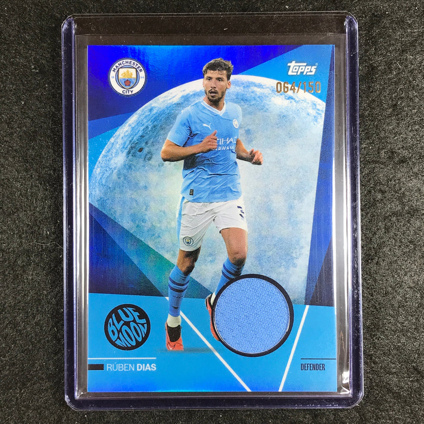 2023-24 Topps Manchester City RUBEN DIAS Blue Moon Jersey Relic Blue Foil 64/150