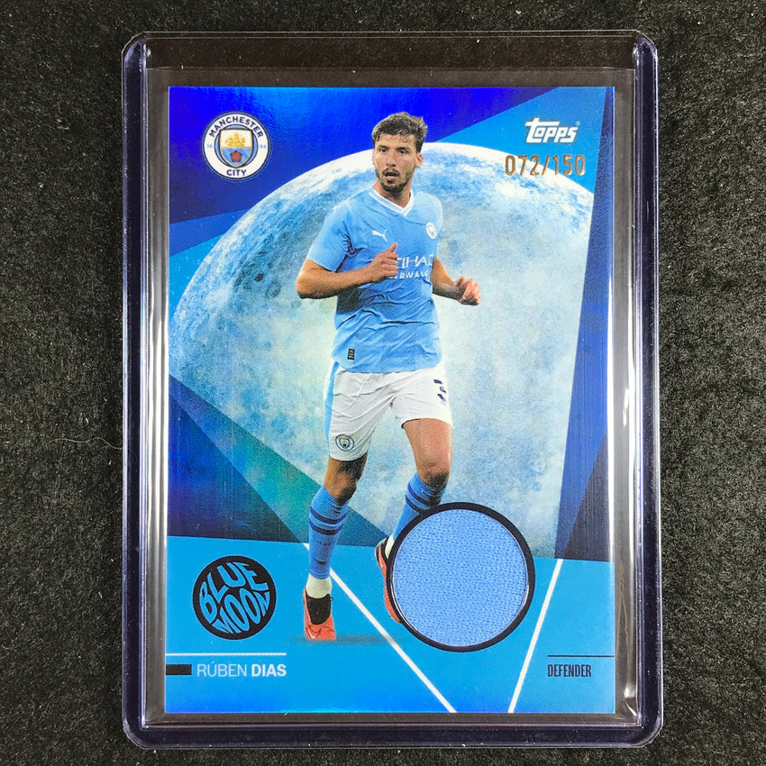 2023-24 Topps Manchester City RUBEN DIAS Blue Moon Jersey Relic Blue Foil 72/150