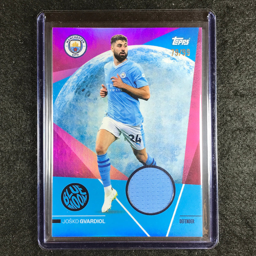2023-24 Topps Manchester City JOSKO GVARDIOL Blue Moon Jersey Relic Pink 79/99