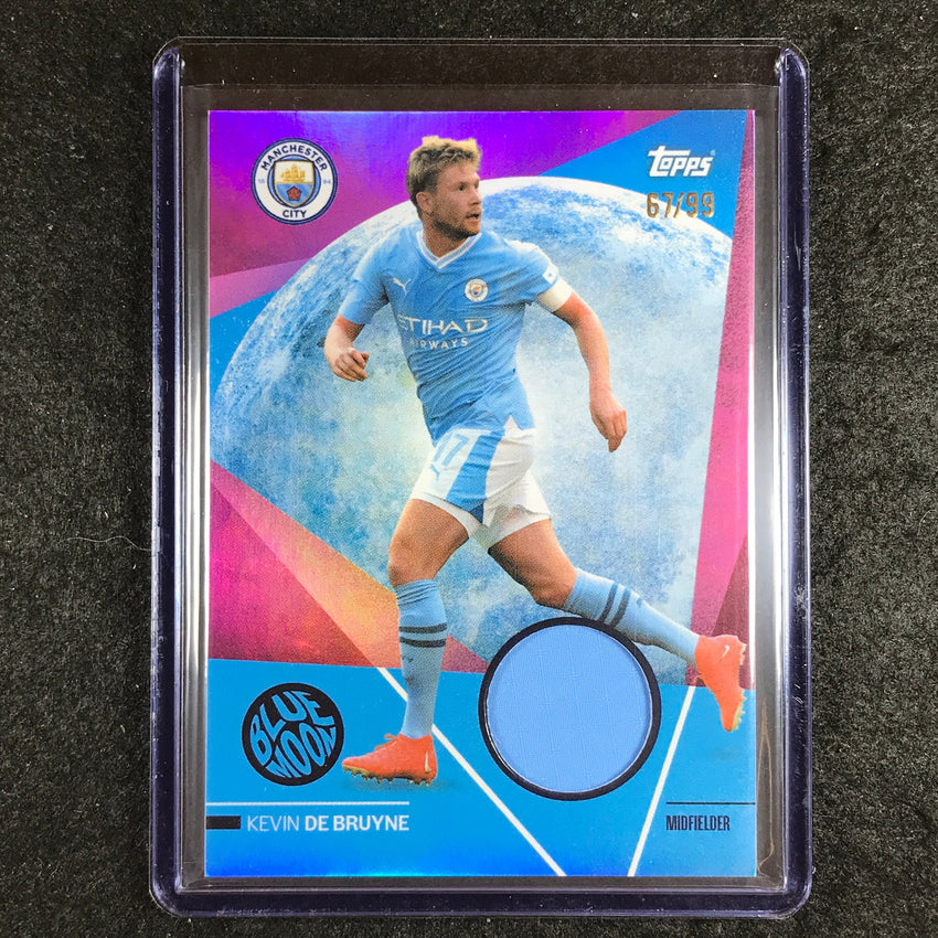 2023-24 Topps Manchester City KEVIN DE BRUYNE Blue Moon Jersey Relic Pink 67/99