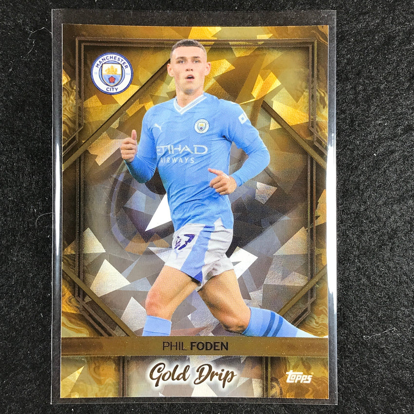 2023-24 Topps Manchester City PHIL FODEN Gold Drip Icy Foil #49