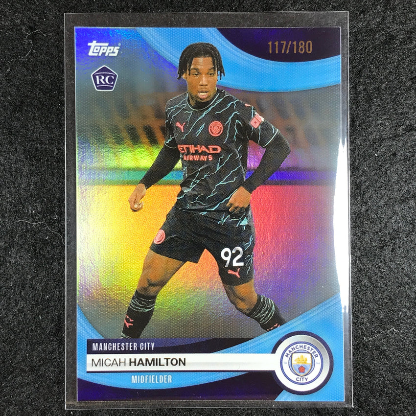2023-24 Topps Manchester City MICAH HAMILTON Rookie Base Aqua Foil 117/180 #2