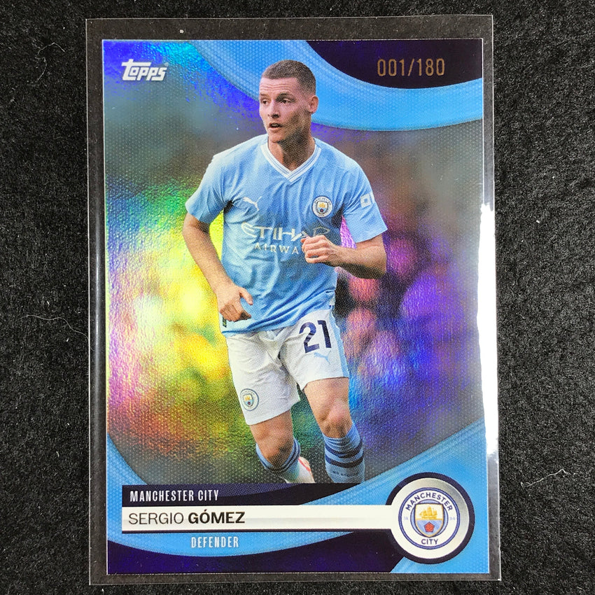 2023-24 Topps Manchester City SERGIO GOMEZ Base Aqua Foil 1/180 #9