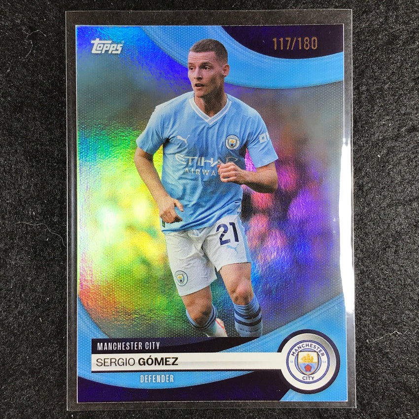 2023-24 Topps Manchester City SERGIO GOMEZ Base Aqua Foil 117/180 #9