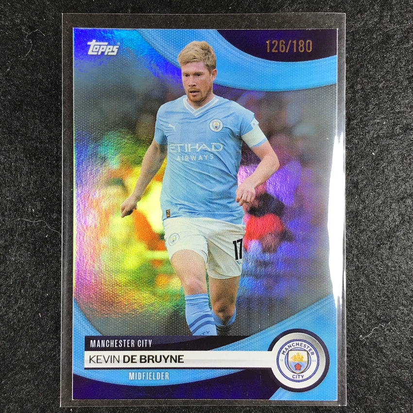 2023-24 Topps Manchester City KEVIN DE BRUYNE Base Aqua Foil 126/180 #14