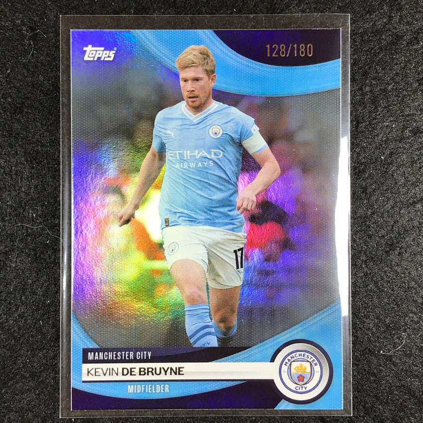 2023-24 Topps Manchester City KEVIN DE BRUYNE Base Aqua Foil 128/180 #14