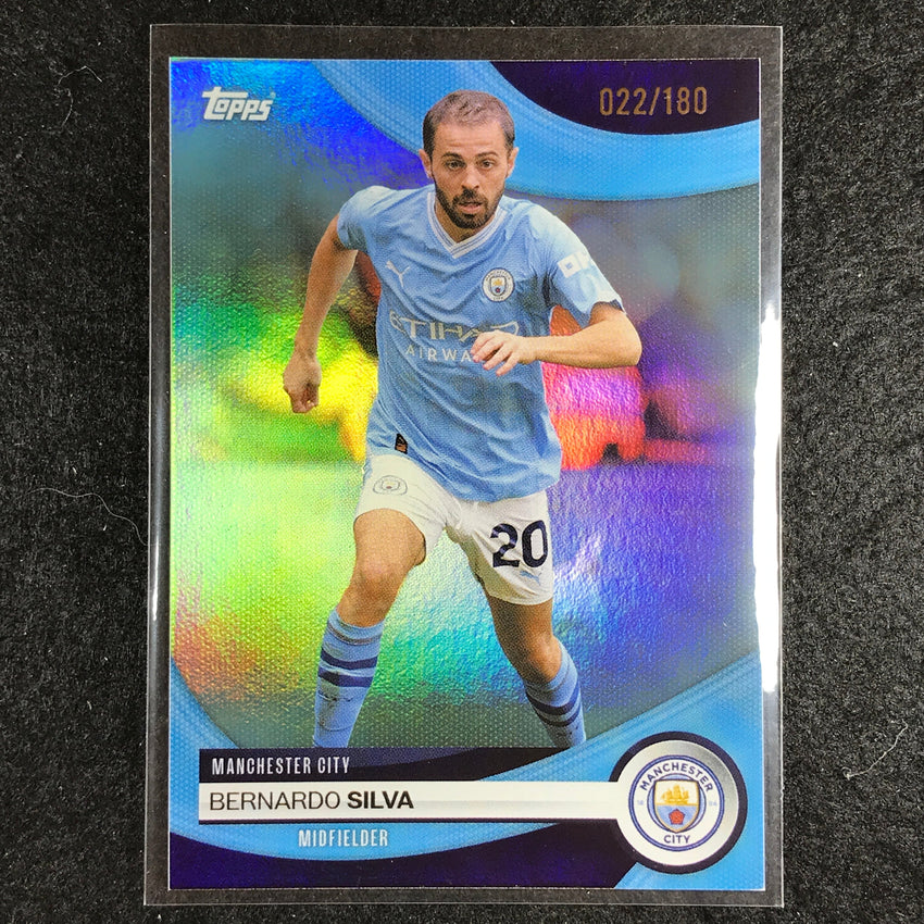 2023-24 Topps Manchester City BERNARDO SILVA Base Aqua Foil 22/180 #15