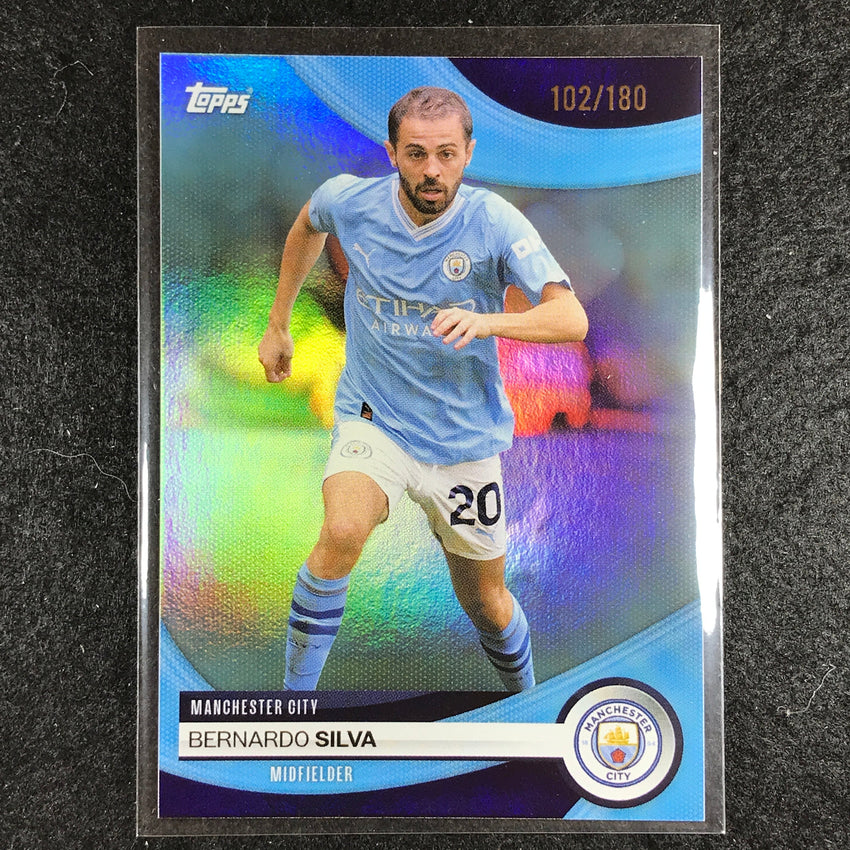 2023-24 Topps Manchester City BERNARDO SILVA Base Aqua Foil 102/180 #15