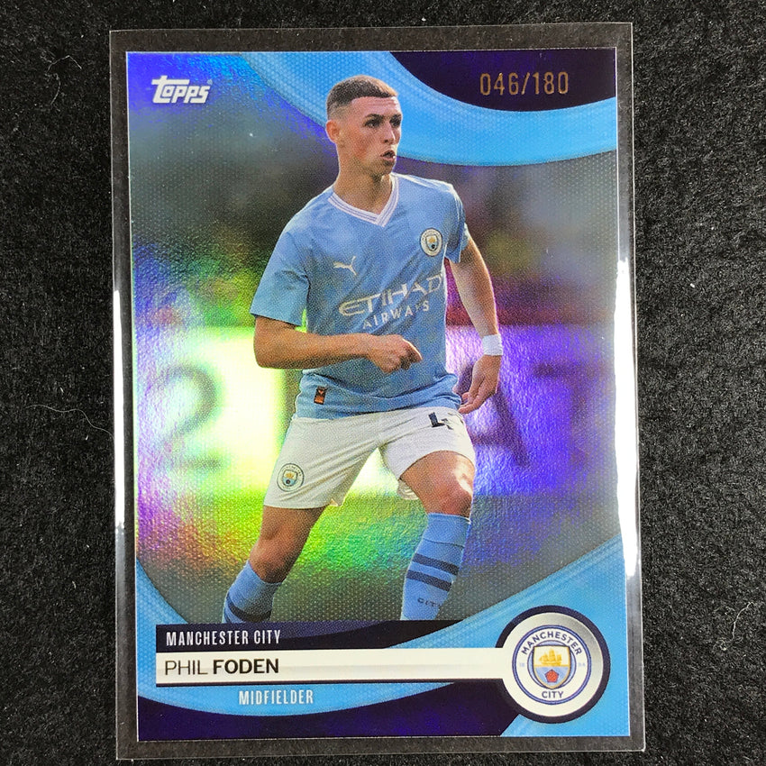 2023-24 Topps Manchester City PHIL FODEN Base Aqua Foil 46/180 #16