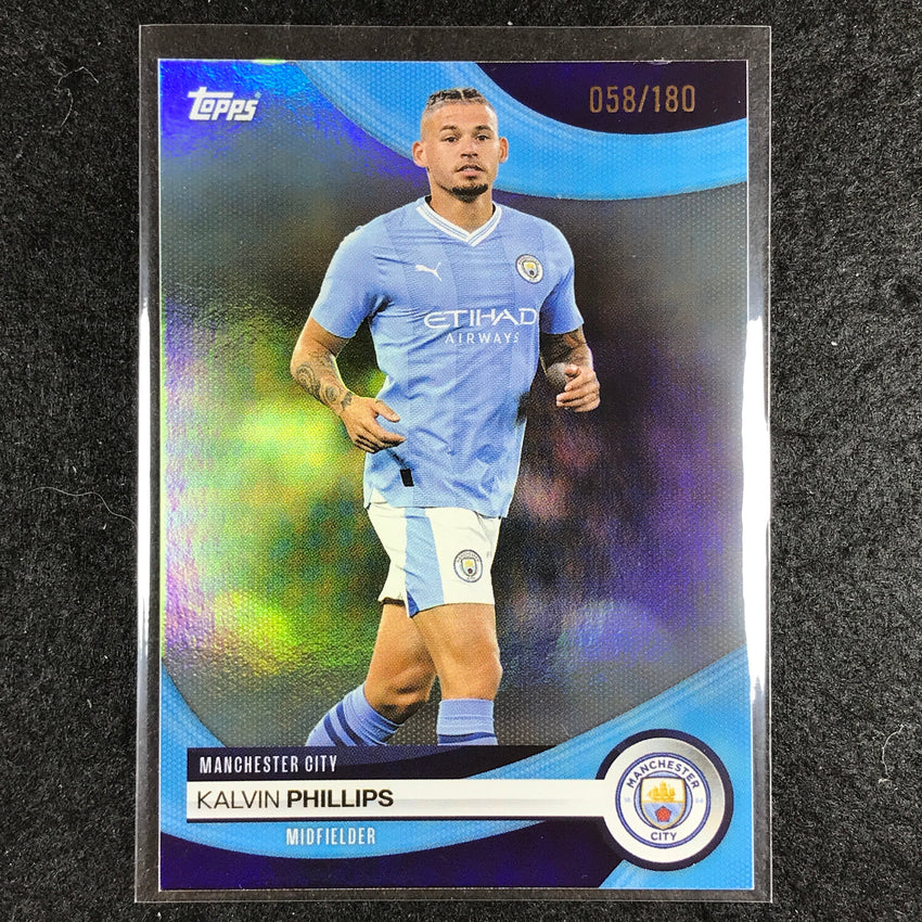 2023-24 Topps Manchester City KALVIN PHILLIPS Base Aqua Foil 58/180 #18