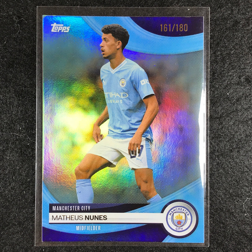 2023-24 Topps Manchester City MATHEUS NUNES Base Aqua Foil 161/180 #19