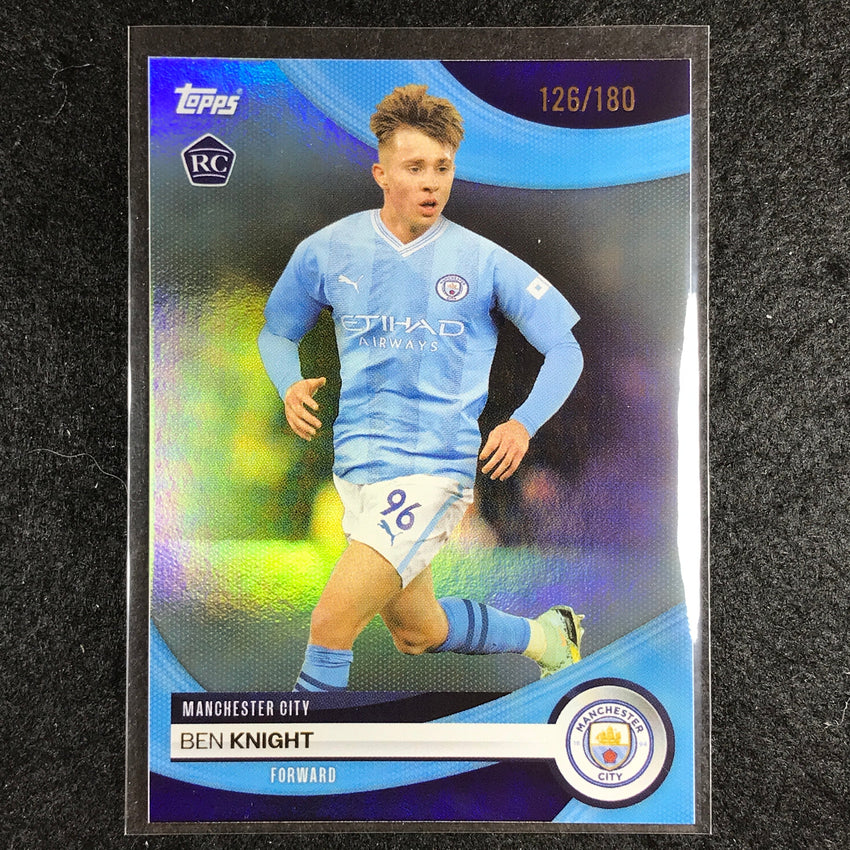 2023-24 Topps Manchester City BEN KNIGHT Rookie Base Aqua Foil 126/180 #22