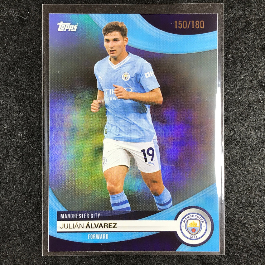 2023-24 Topps Manchester City JULIAN ALVAREZ Base Aqua Foil 150/180 #24