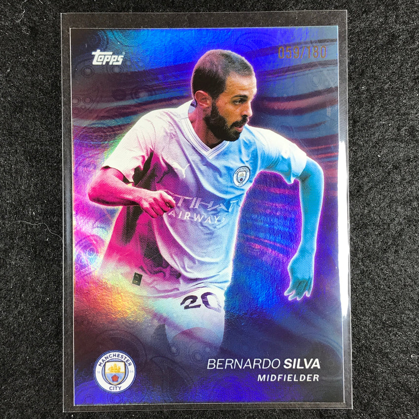 2023-24 Topps Manchester City BERNARDO SILVA Game On Aqua Foil 59/180 #29
