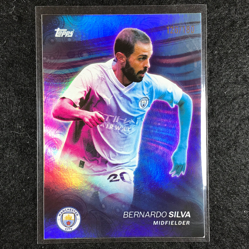 2023-24 Topps Manchester City BERNARDO SILVA Game On Aqua Foil 126/180 #29