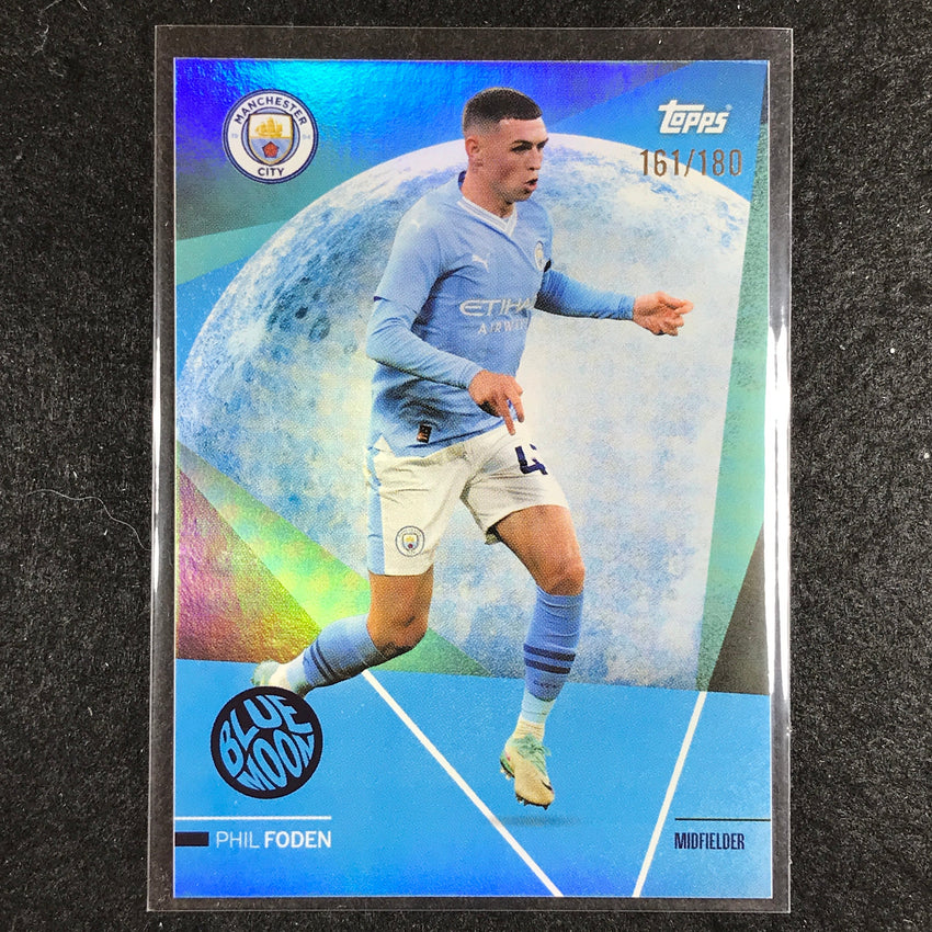 2023-24 Topps Manchester City PHIL FODEN Blue Moon Aqua Foil 161/180 #43