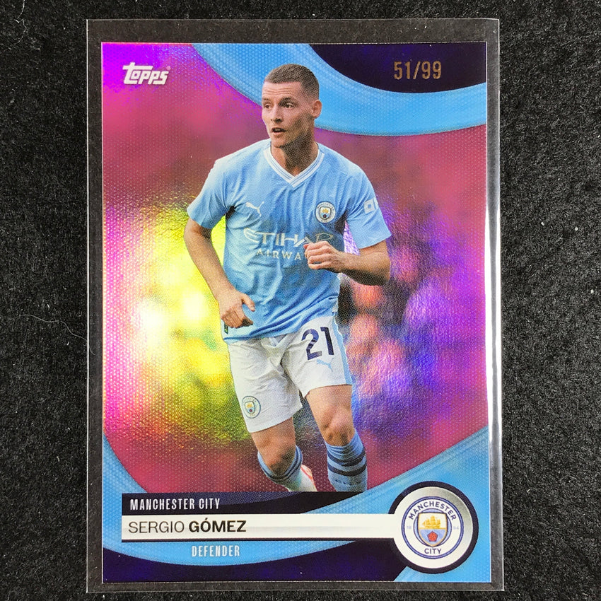 2023-24 Topps Manchester City SERGIO GOMEZ Base Pink Foil 51/99 #9