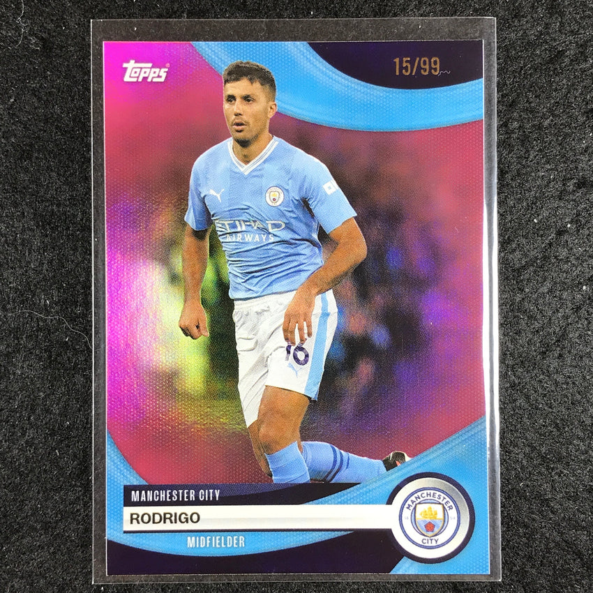 2023-24 Topps Manchester City RODRIGO Base Pink Foil 15/99 #13