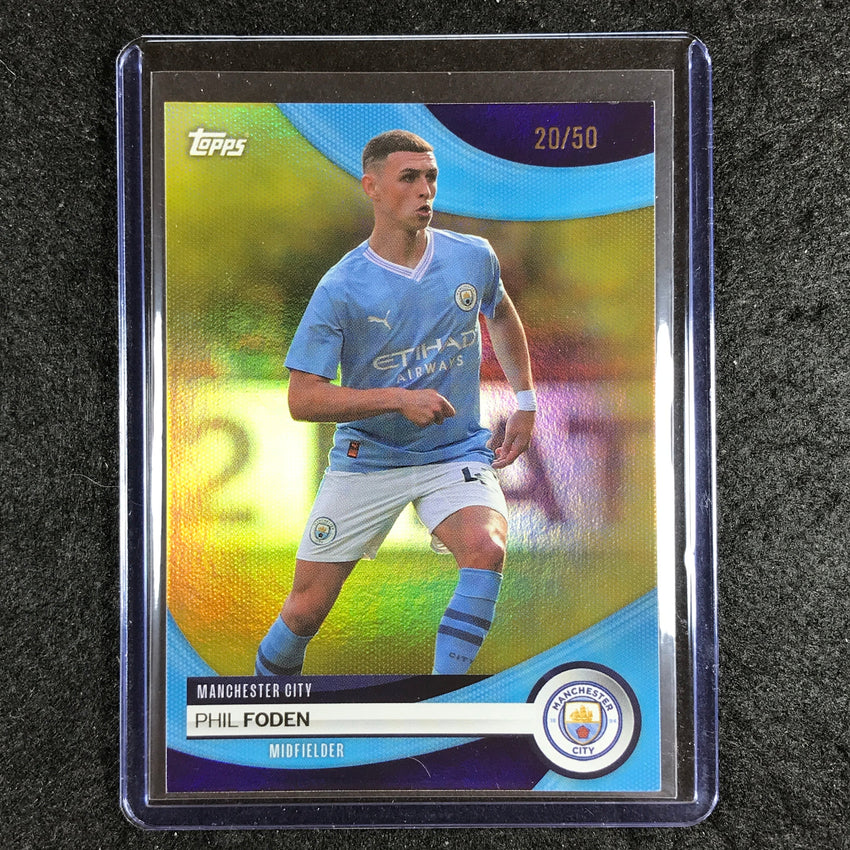 2023-24 Topps Manchester City PHIL FODEN Base Yellow Foil 20/50 #16