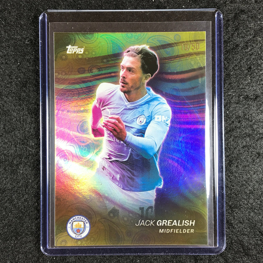 2023-24 Topps Manchester City JACK GREALISH Game On Yellow Foil 19/50 #27