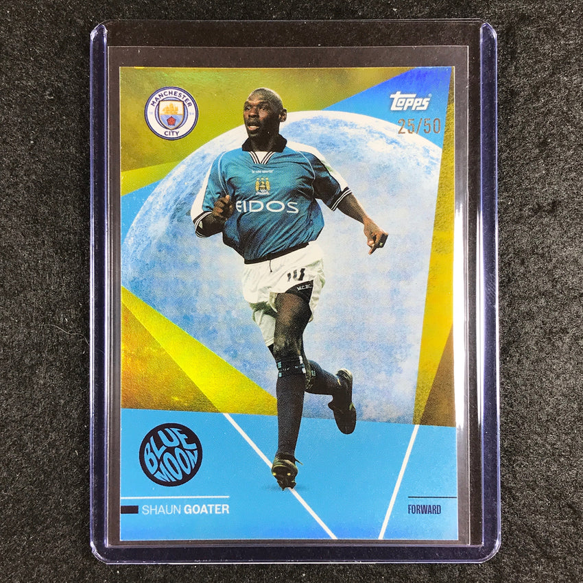 2023-24 Topps Manchester City SHAUN GOATER Blue Moon Yellow Foil 25/50 #42