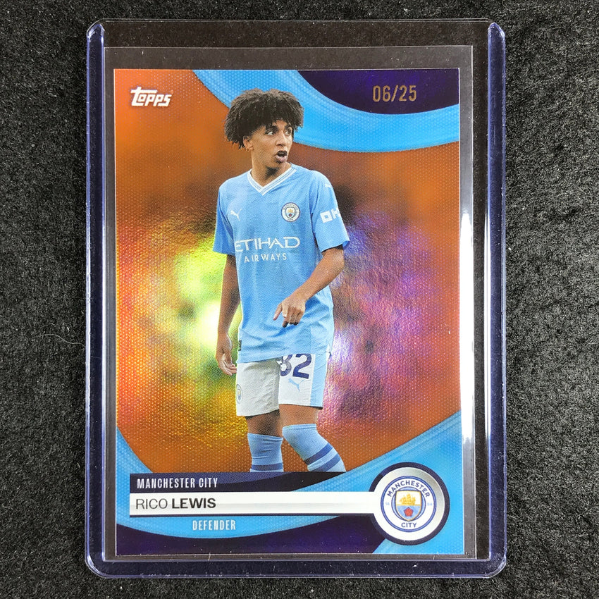 2023-24 Topps Manchester City RICO LEWIS Base Orange Foil 6/25
