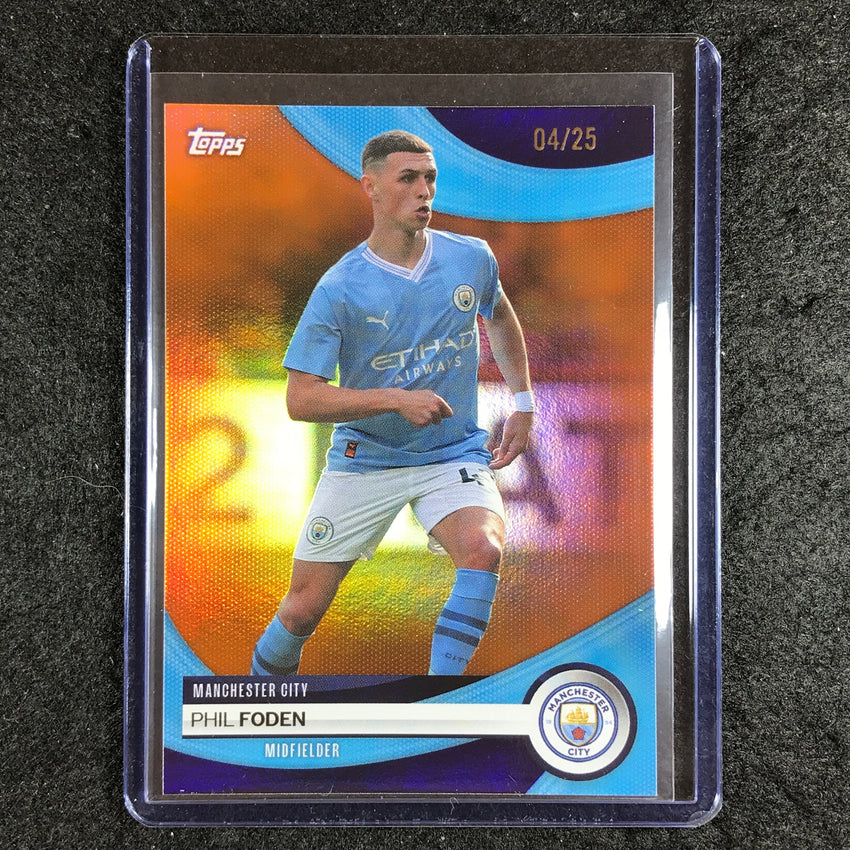 2023-24 Topps Manchester City PHIL FODEN Base Orange Foil 4/25