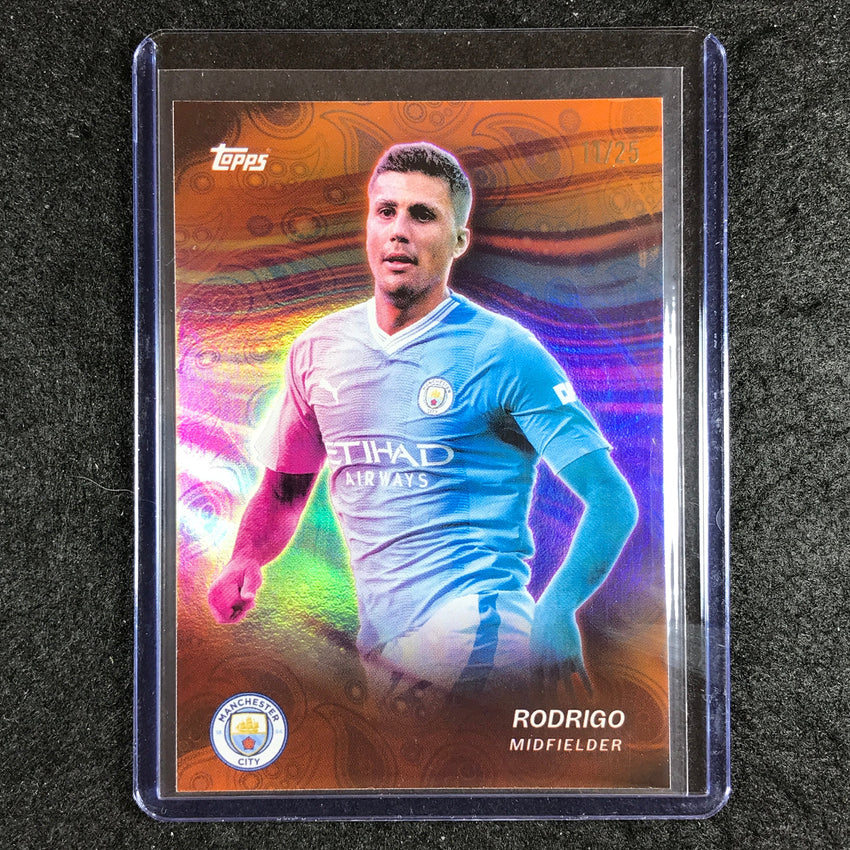 2023-24 Topps Manchester City RODRIGO Game On Orange Foil 11/25