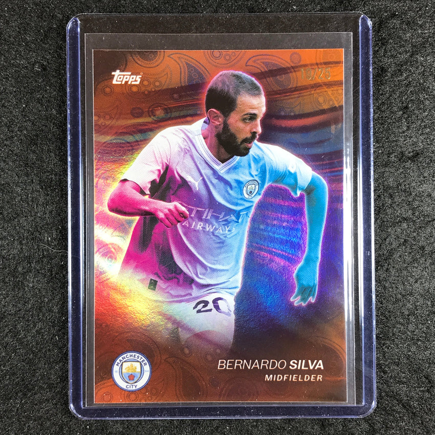 2023-24 Topps Manchester City BERNARDO SILVA Game On Orange Foil 19/25