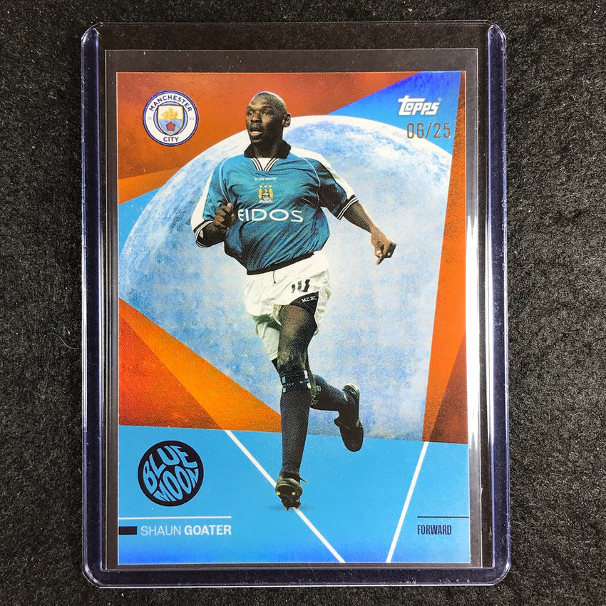 2023-24 Topps Manchester City SHAUN GOATER Blue Moon Orange Foil 6/25