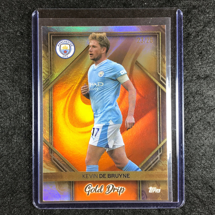 2023-24 Topps Manchester City KEVIN DE BRUYNE Gold Drip Orange Foil 23/25